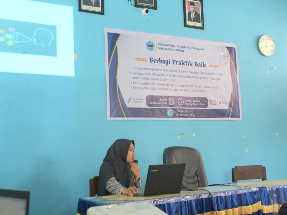 MGMP SMK Negeri 2 Buton Sukses Gelar Kegiatan Berbagi Praktik Baik